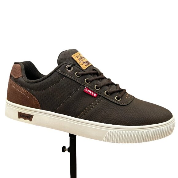 Levi's Mens Jaxon Casual Fashion Sneakers Size 9.5 Brown Lace up Cushioned Shoes - Picture 1 of 15